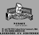 Mighty Morphin Power Rangers (USA, Europe) Title Screen